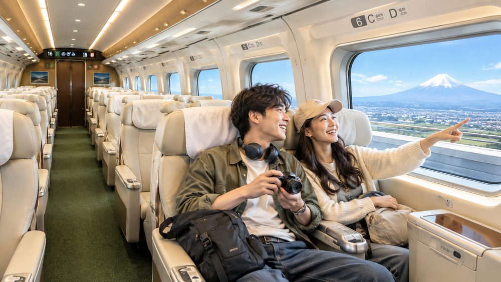 Nozomi Gran Class cabin with premium leather seating
