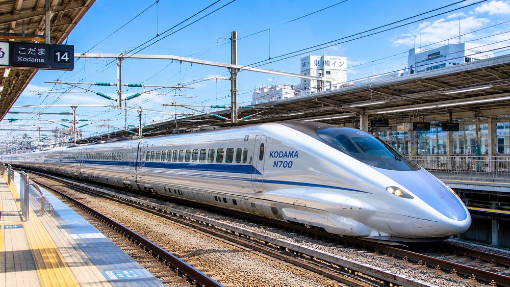 Kodama N700 Shinkansen at the local platform